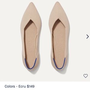Rothy’s The Point Ecru/ Nude flats